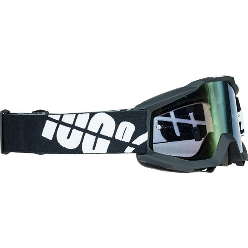 100% Accuri Moto Goggles-Black Tornado-Mirrored Gold Lens