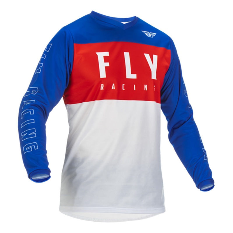 Fly Racing 2022 F-16 BMX Race Jersey-Red/White/Blue Adult Large