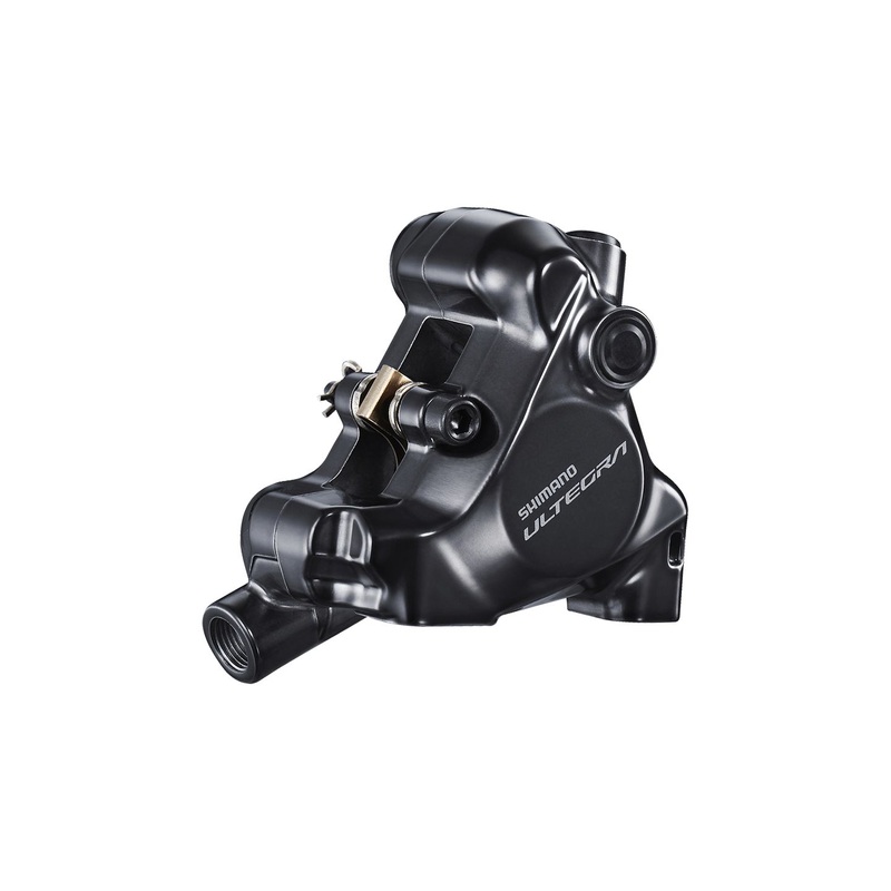 Shimano Ultegra BR-8170 Hydraulic Disc Brake Caliper – Rear Flat Mount Finned Resin Brake Pads
