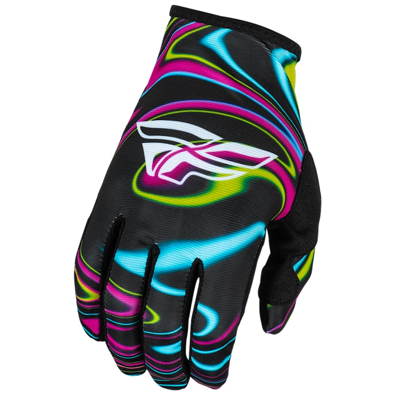 FLY RACING 2024 LITE GLOVE WARPED 7 XS GREY/PINK/BLUE