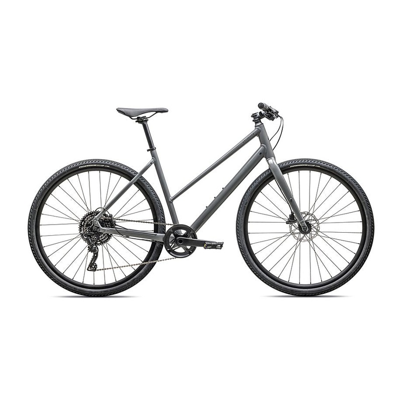 Specialized 2025 sirrus x 3.0 st km GLOSS ASHEN GREY / BLACK LIQUID METAL REFLECTIVE XS