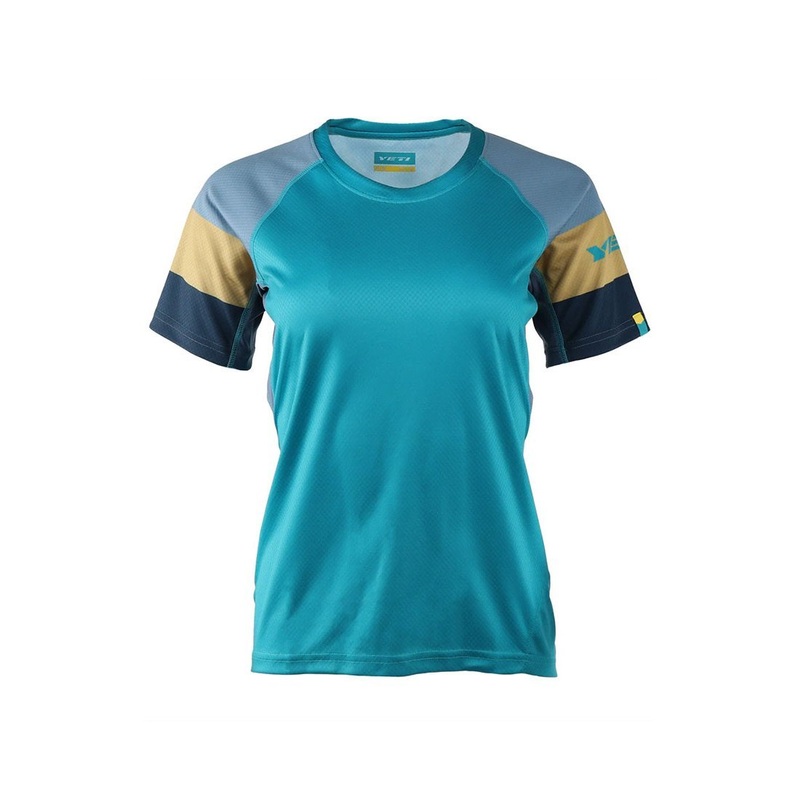 Yeti Crest Short Sleeve Jersey Womens Turquoise S
