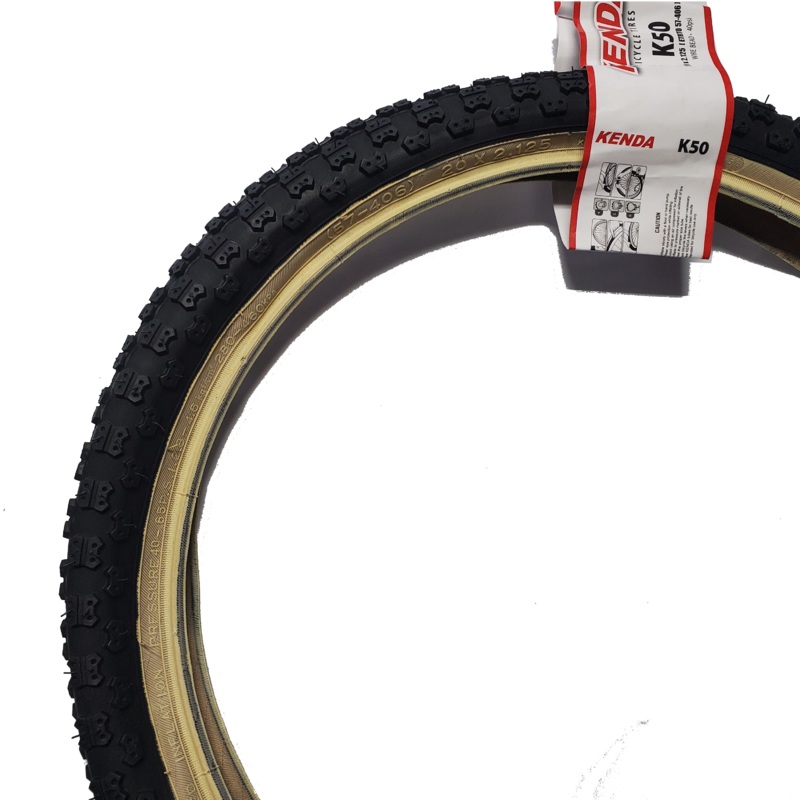 20×2.125 Kenda Comp III 3 style BMX tire – Black w/ Light Skinwall – single