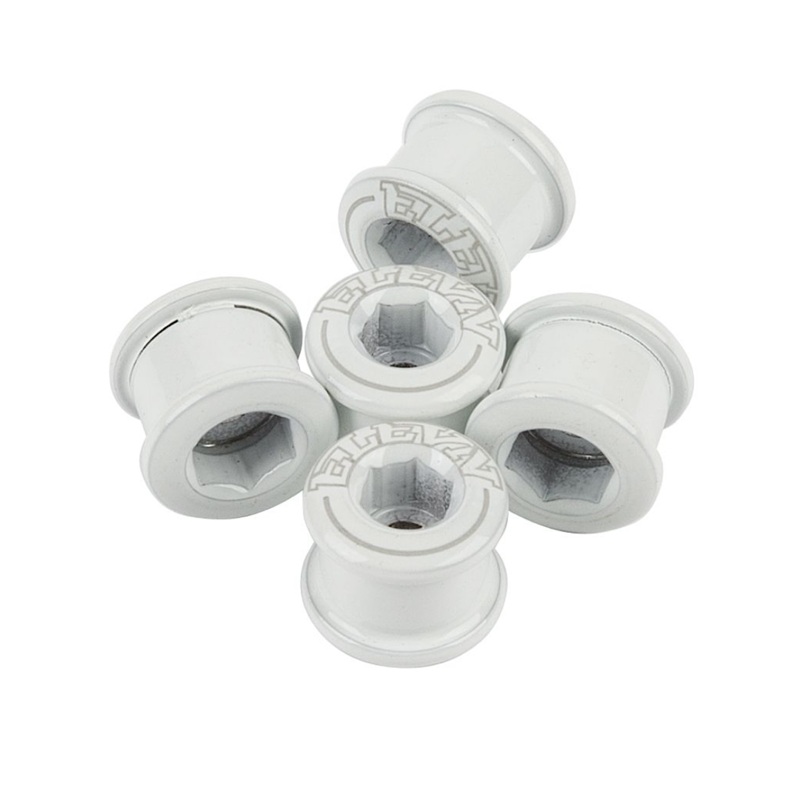 ELEVN CHAINRING BOLTS 8.5X4MM ALU WHITE