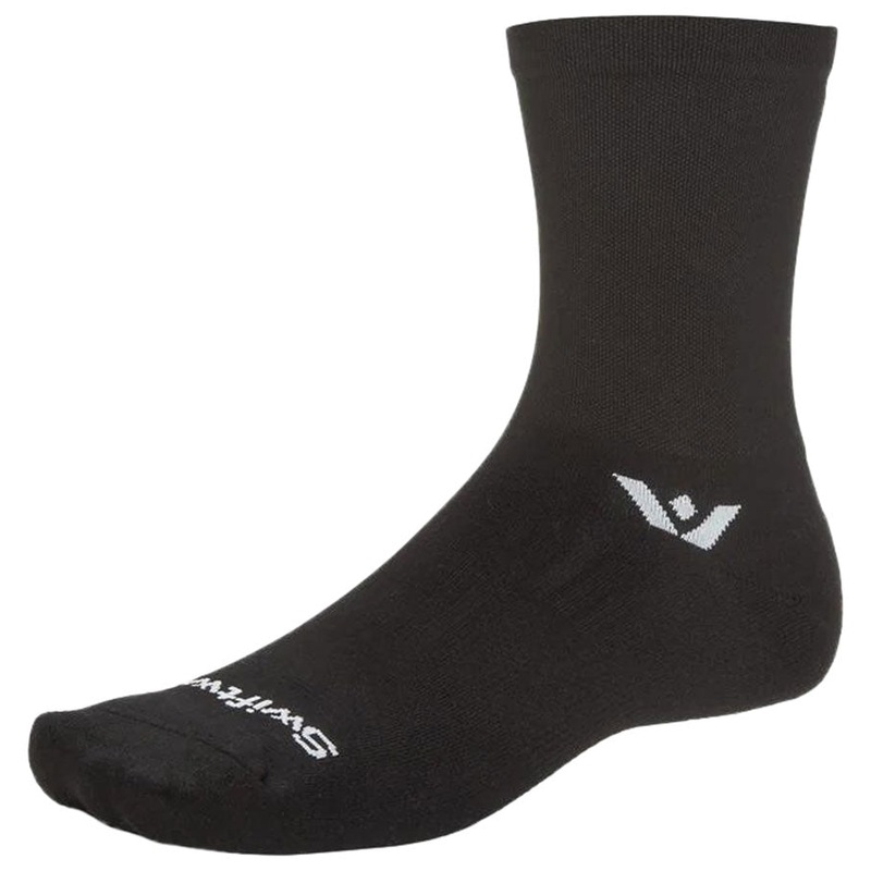 Swiftwick Aspire Mid-Crew Socks – Circuit Black Small
