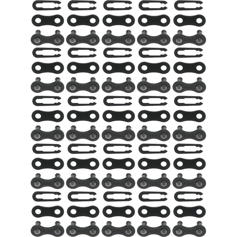KMC Z410 Master Link – Single Speed 1/2″ x 1/8″ Black 25 Pairs