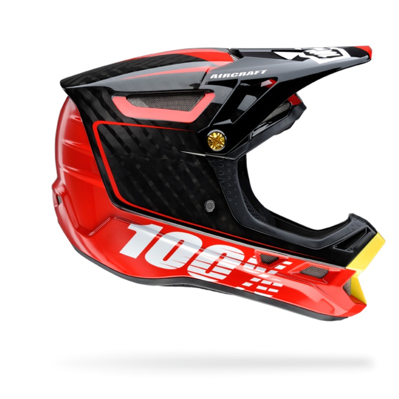 100% Aircraft Downhill Helmet-Bi-Turbo Red X-Small