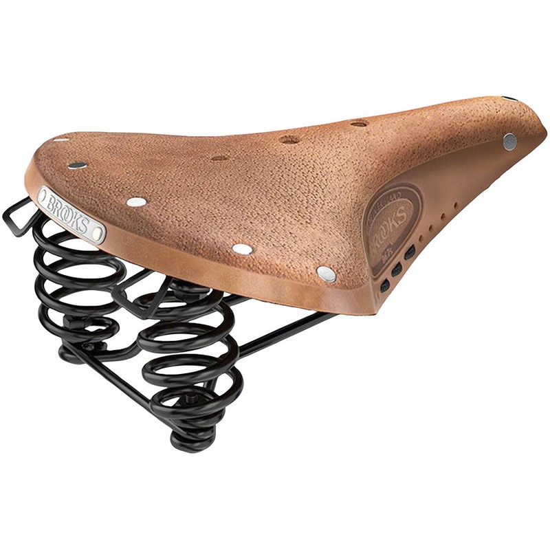 Brooks B67 Saddle – Steel, Dark Tan, Softened, Short
