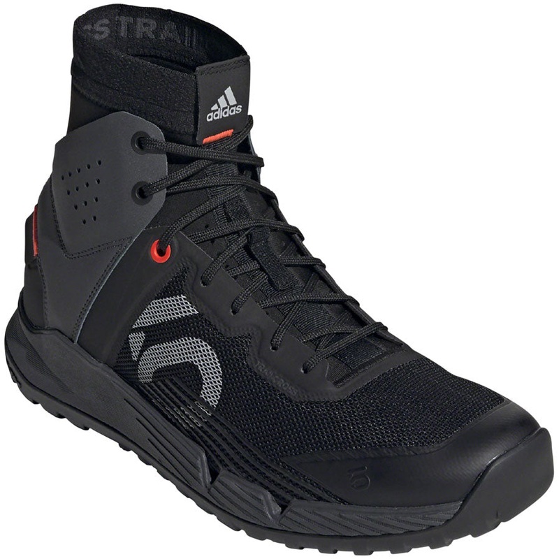 Five Ten Trailcross Mid Pro Flat Shoes – Mens Core BLK / Gray Two / Solar Red 11.5