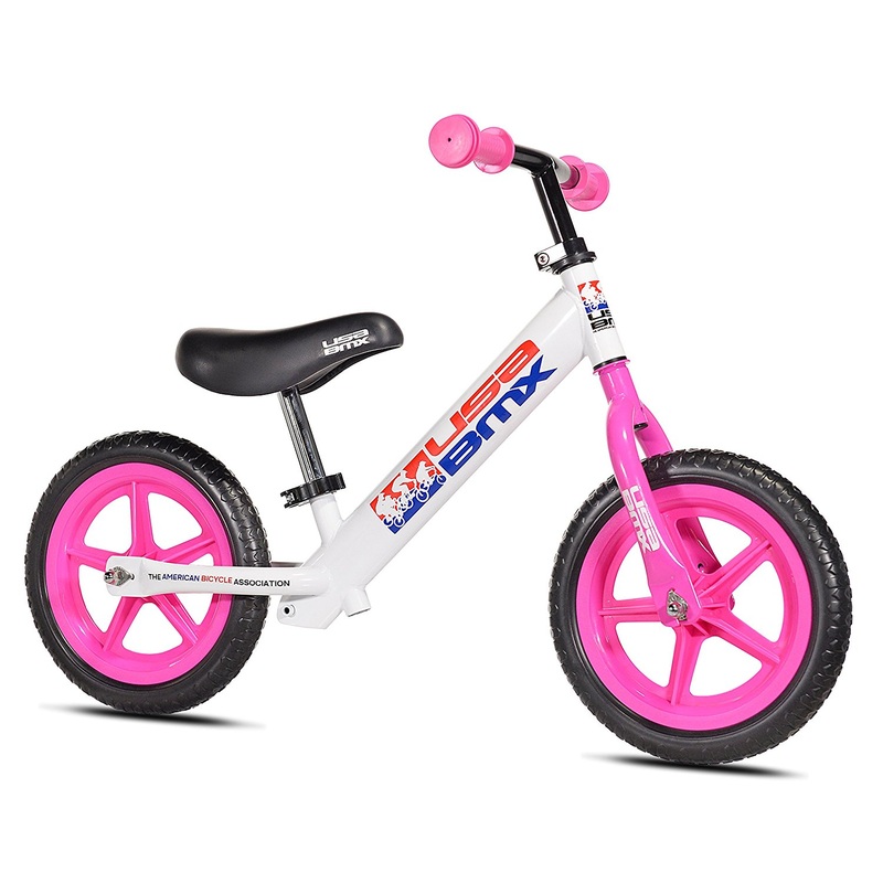 USABMX Balance Bike-12″-White/Pink