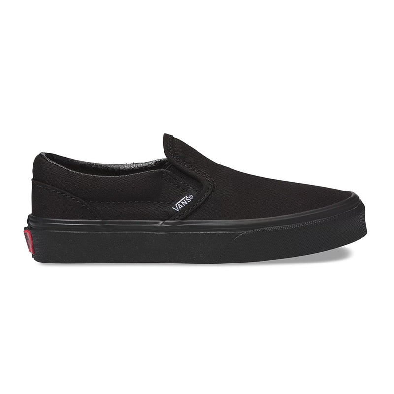 Vans Classic Slip-On Kids Shoe-Black/Black Y11