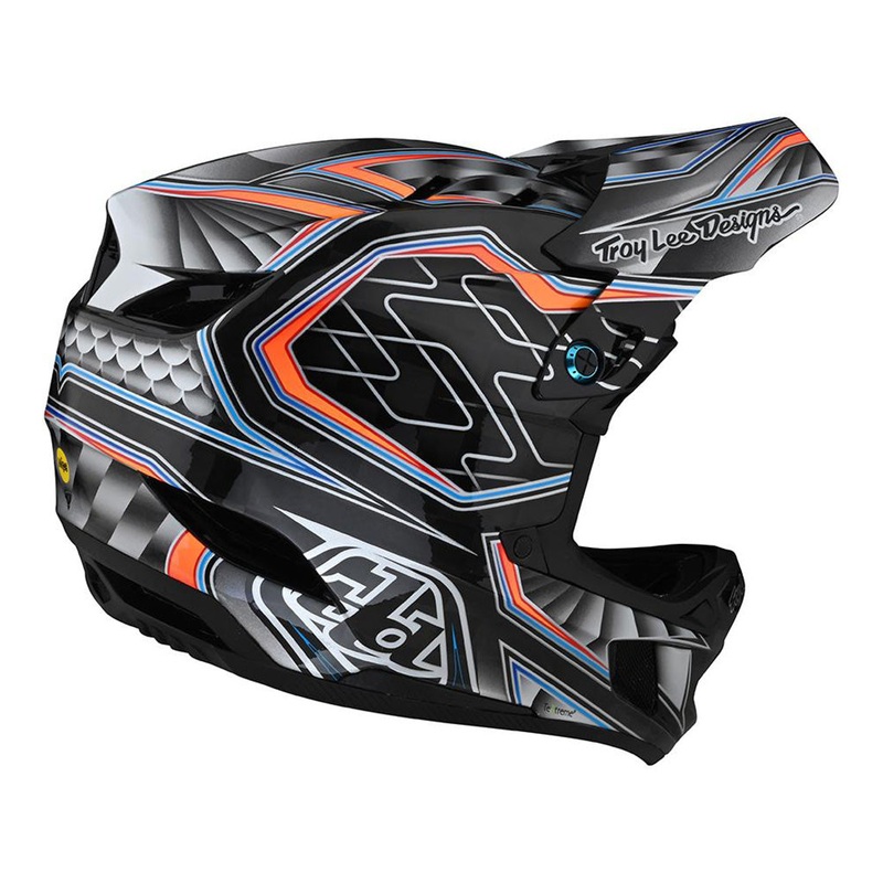 Troy Lee Designs D4 Carbon MIPS Low Rider BMX Race Helmet-Gray Large
