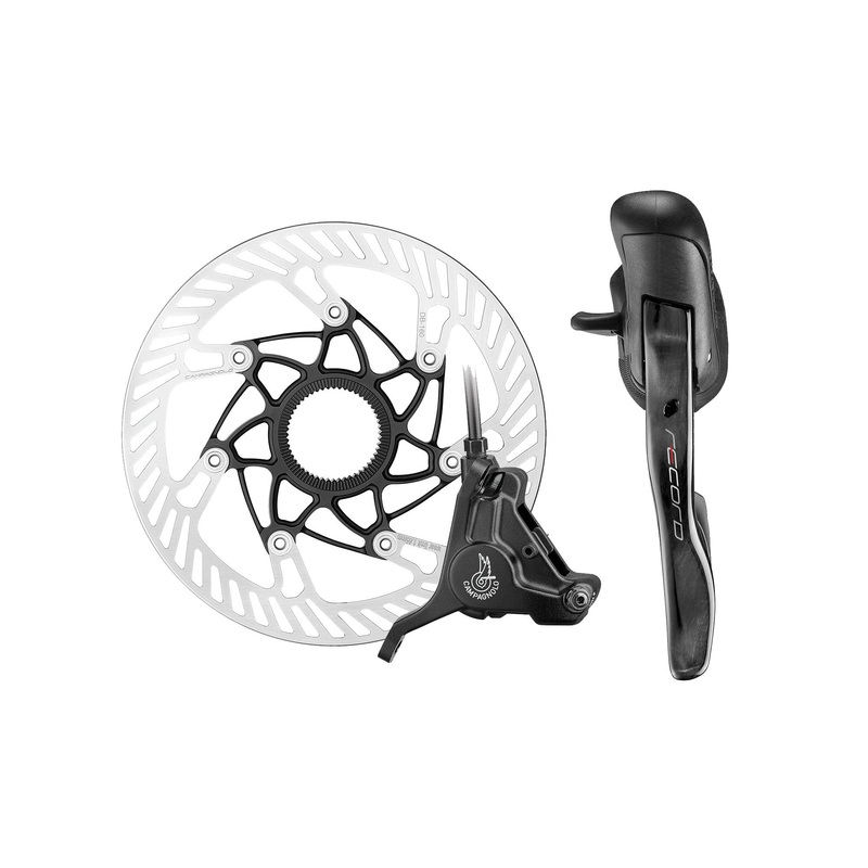 Campagnolo Record 12s Disc Hydraulic Shifter Set Black Front 140mm