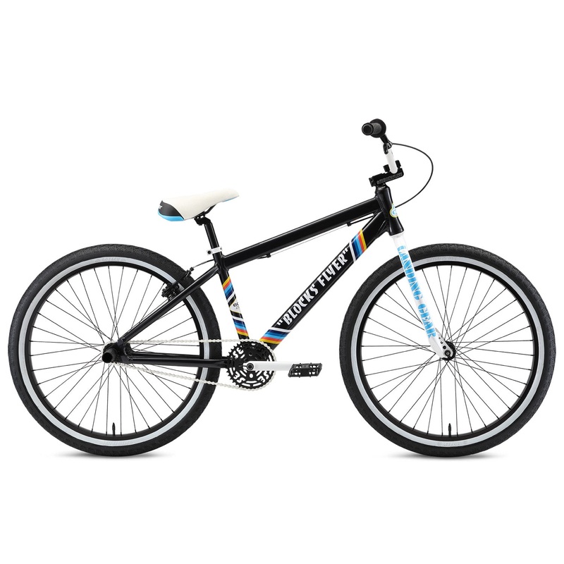 SE Bikes Blocks Flyer 26″ BMX Freestyle Bike-Black Sparkle