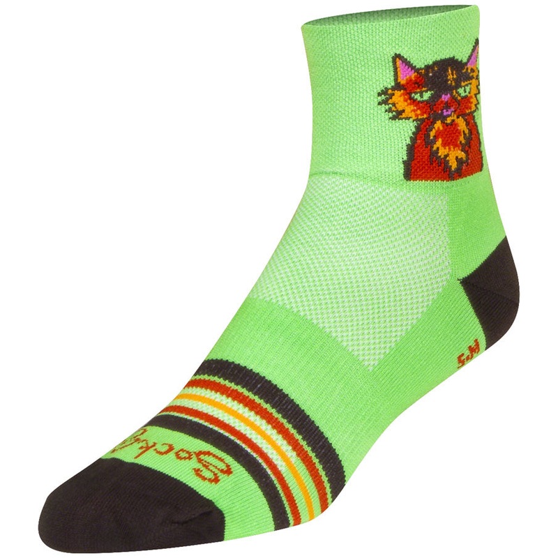 SockGuy Classic Cat Buzz Socks – 3″ Small/Medium