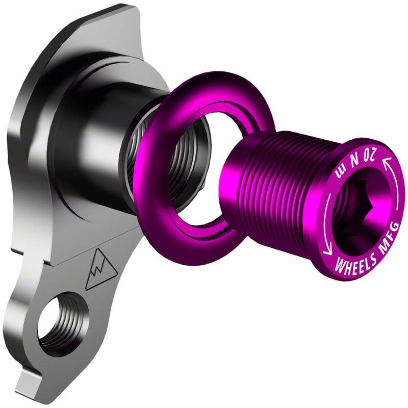 Wheels Manufacturing Universal Derailleur Hanger – 487-7, For Trek ABP MTB Frames designed to accept SRAM UDH, Black/Purple