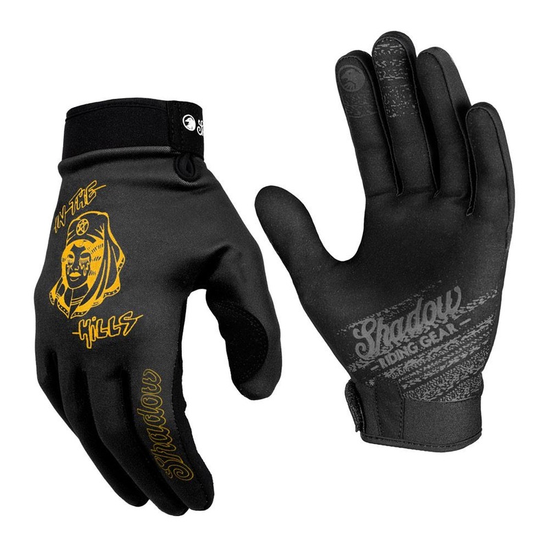 Shadow X In The Hills Gang Conspire Gloves – Black/Yellow Small