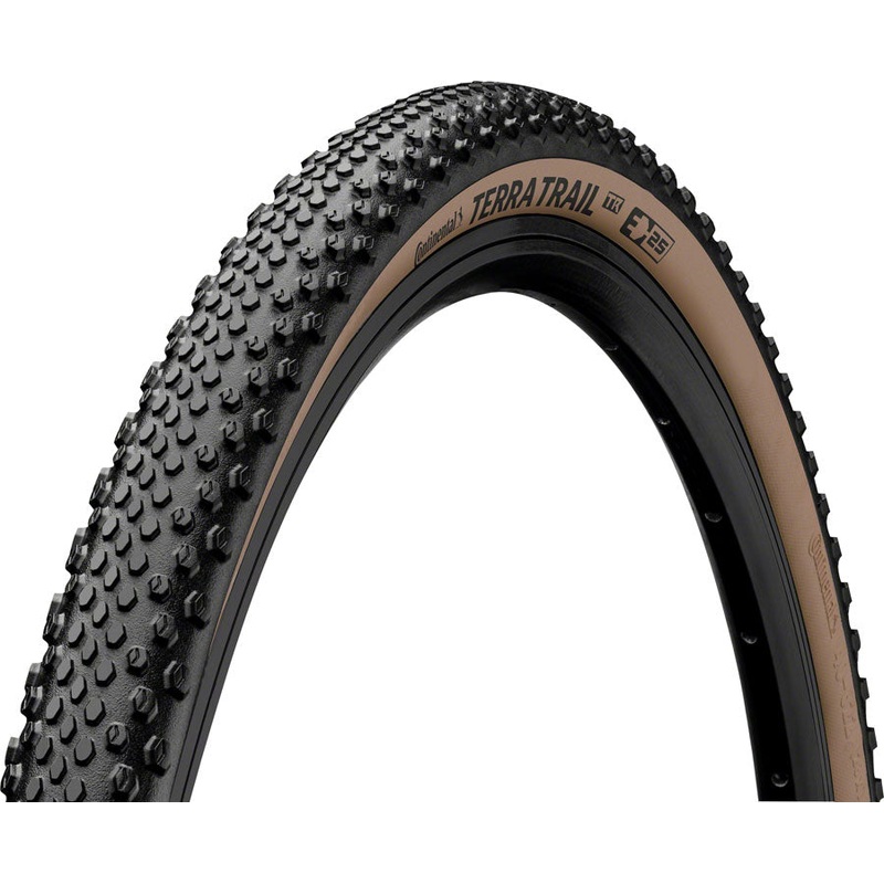 Continental Terra Trail Tire – 700 x 45, Tubeless, Folding, Black/Brown, PureGrip, ShieldWall System, E25