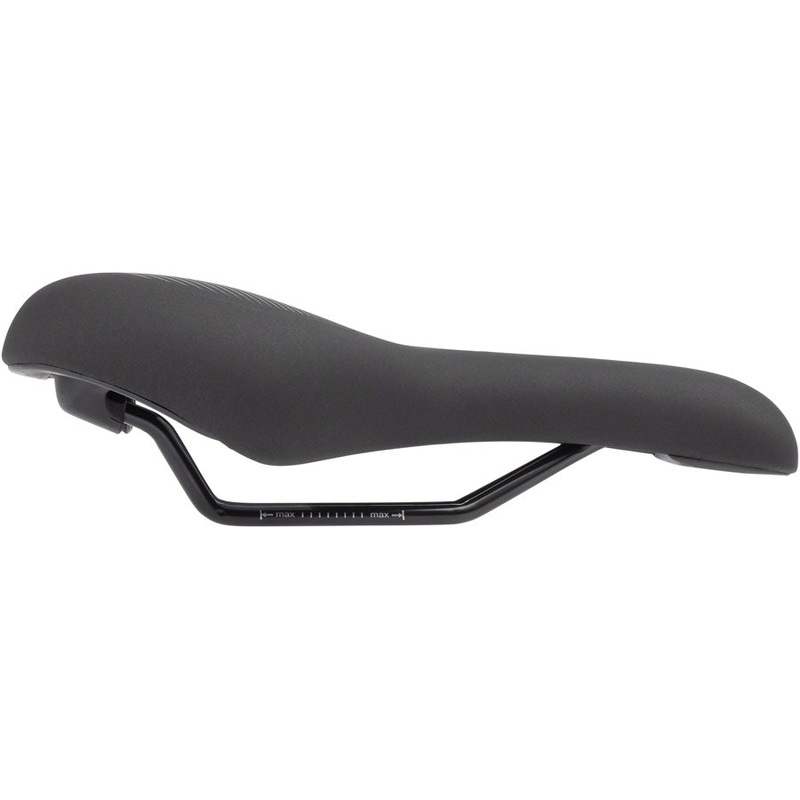 MSW Men’s Saddle – Memory Foam, Soft Touch Cover, Steel, Black