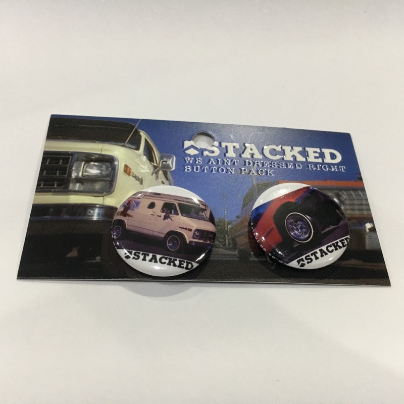 Stacked Dressed right 1″ button pack 2 Assorted Buttons – 1 YEAR WARRANTY