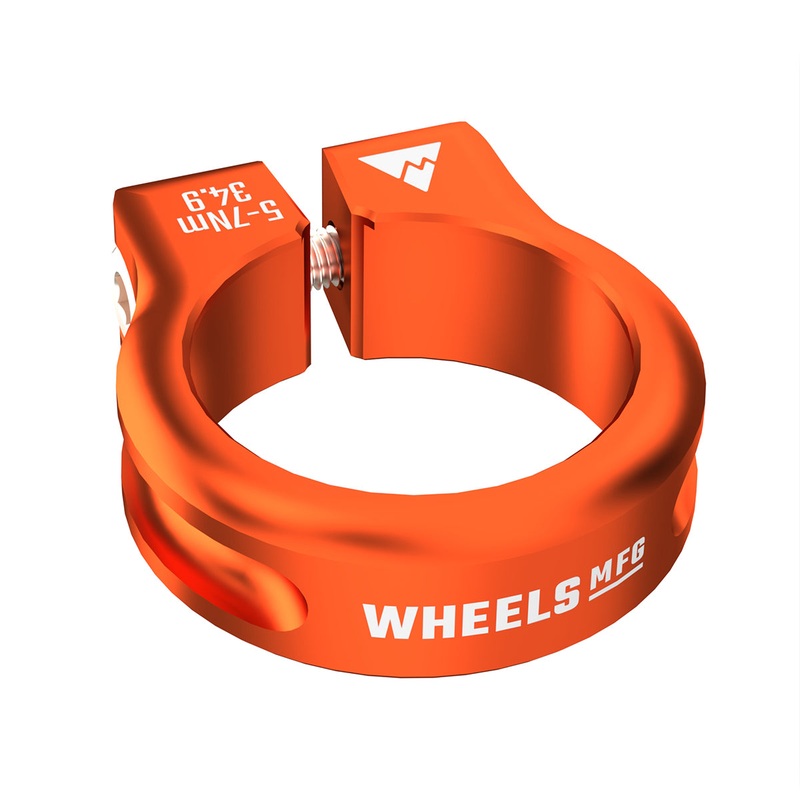 Wheels Manufacturing Seatpost Clamp – 34.9mm Bolt-On Orange