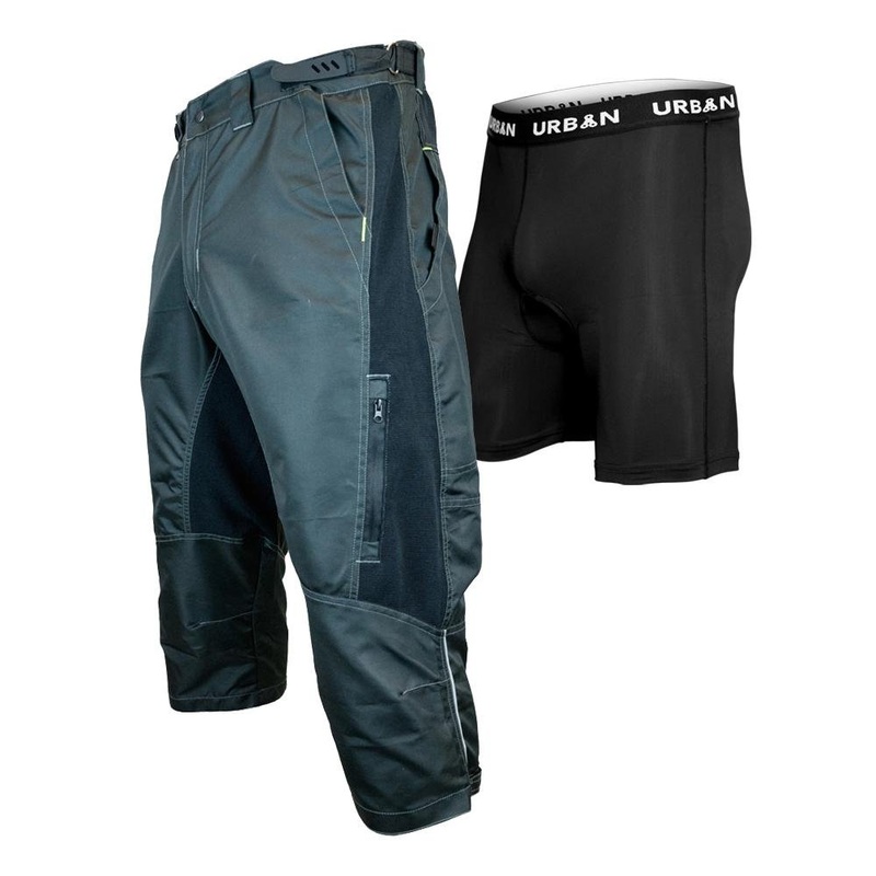 DK Gravel Shorts II 3/4 Baggy Mountain Bike Cycling Shorts with Magnet Pockets Small WITH Undershorts