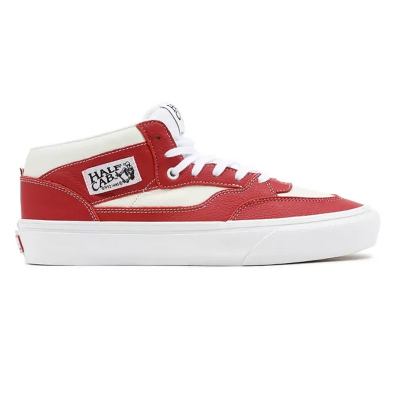 Vans Skate Sport Leather Skate Half Cab ’92 BMX Shoes-Chili Pepper/White 10