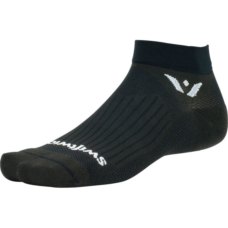 Swiftwick Aspire Ankle Socks – 1″ Black X-Large