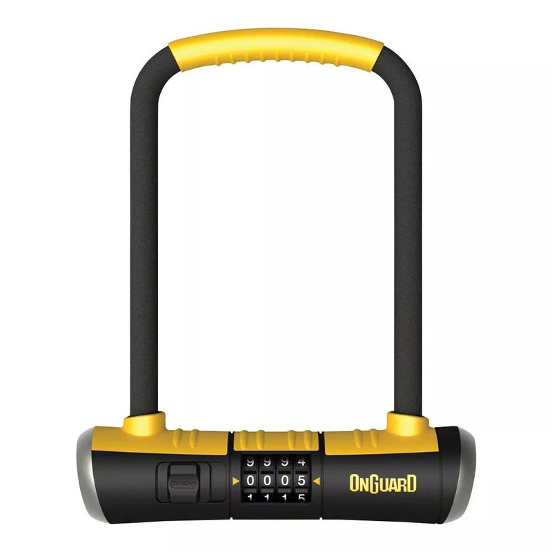 OnGuard BullDog Series  4.5 x 9 U-Lock Black and Yellow (Includes Bracket)