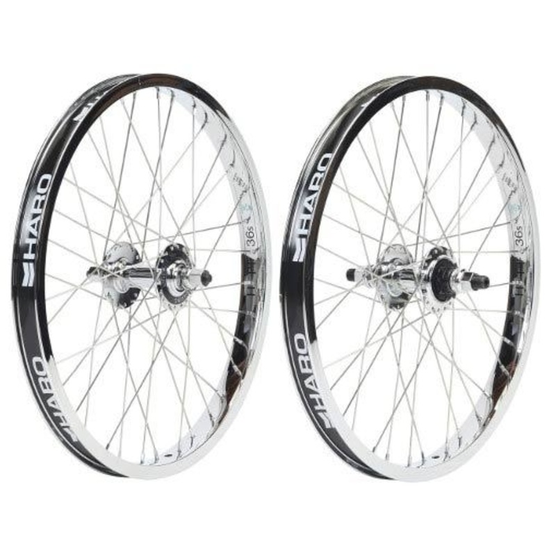 HARO LINEAGE CASSETTE WHEEL SET Chrome – 36 Spoke