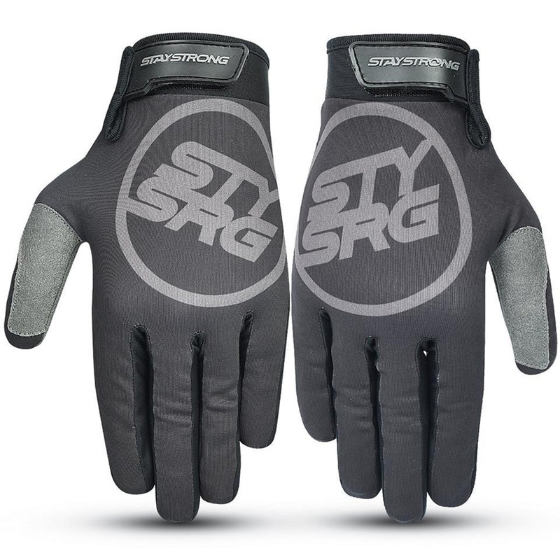 Stay Strong Staple 3 BMX Race Gloves-Black Adult Large