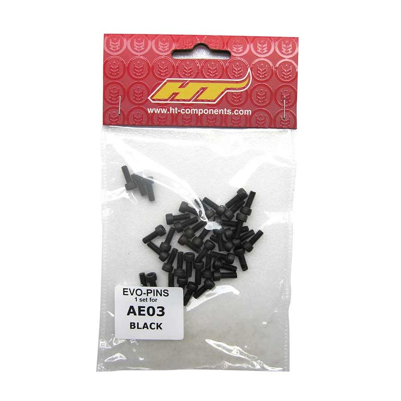 HT Pedals Pedal Pin Kit AE03 ME03 Black (Steel) 40 Pc