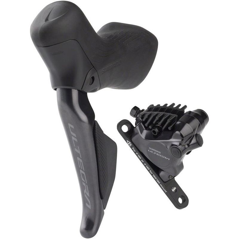 Shimano Ultegra ST-R8170E Di2 Shift/Brake Lever with BR-R8170 Hydraulic Disc Brake Caliper – Right/Rear, 12-Speed, Flat Mount, Black