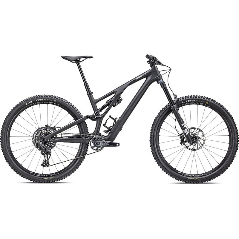 2023 Specialized Stumpjumper evo expert bike satin obsidian / dune white s2
