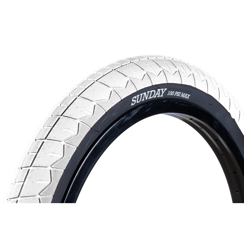Sunday Current v2 20″ Tire (White/Black) White / Black Wall