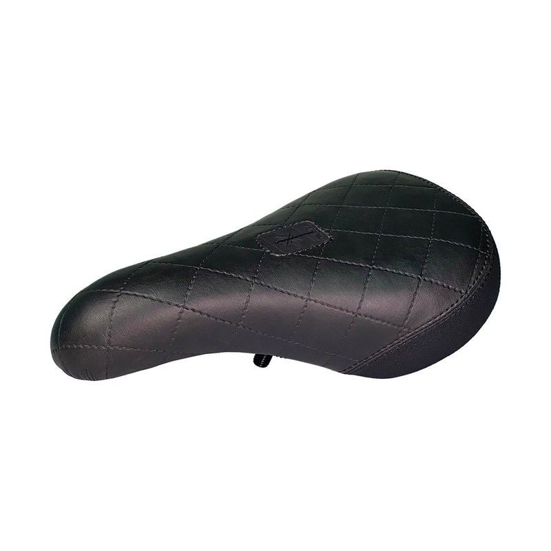 Quilted Synthetic Leather Barstool Seats (Black And Brown) Quilted Brown Synthetic Leather