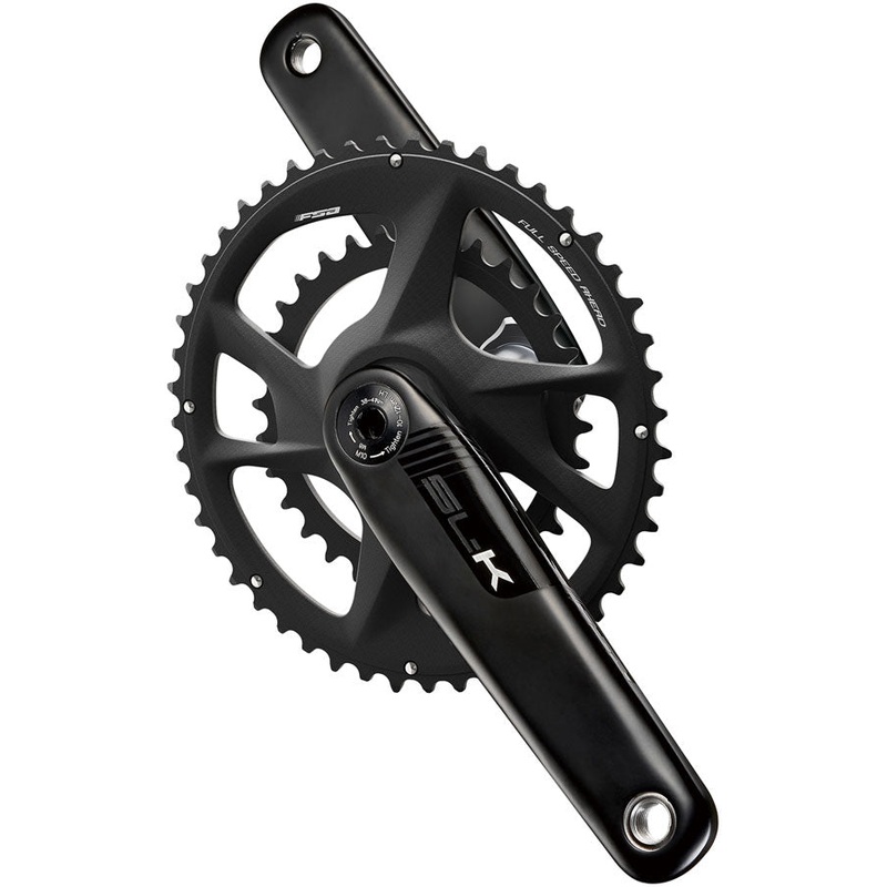 Full Speed Ahead SL-K 2x Modular Carbon Crankset – 170mm, For Shimano HG+ 12-Speed, 50/40t, DM/90 BCD, 30mm 386EVO Spindle, Black