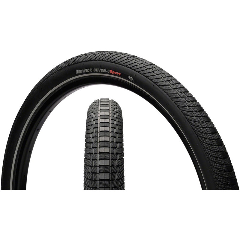 Kenda Kwick Seven.5 Tire – 27.5 x 2.4 Clincher Wire BLK/Reflective 60tpi KS