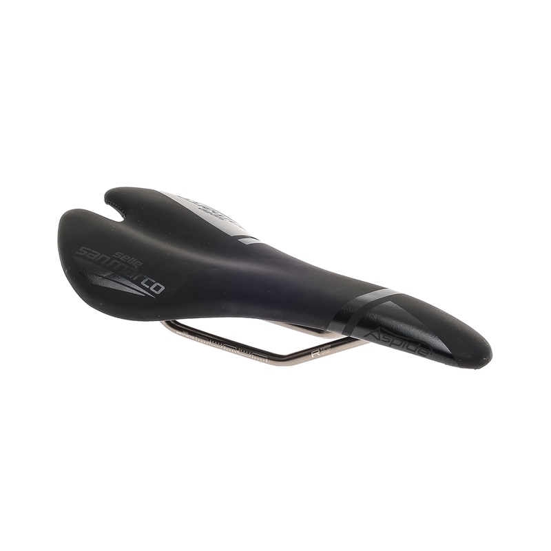 Selle San Marco Aspide Narrow Saddle 130mm Xsilite Rails Black