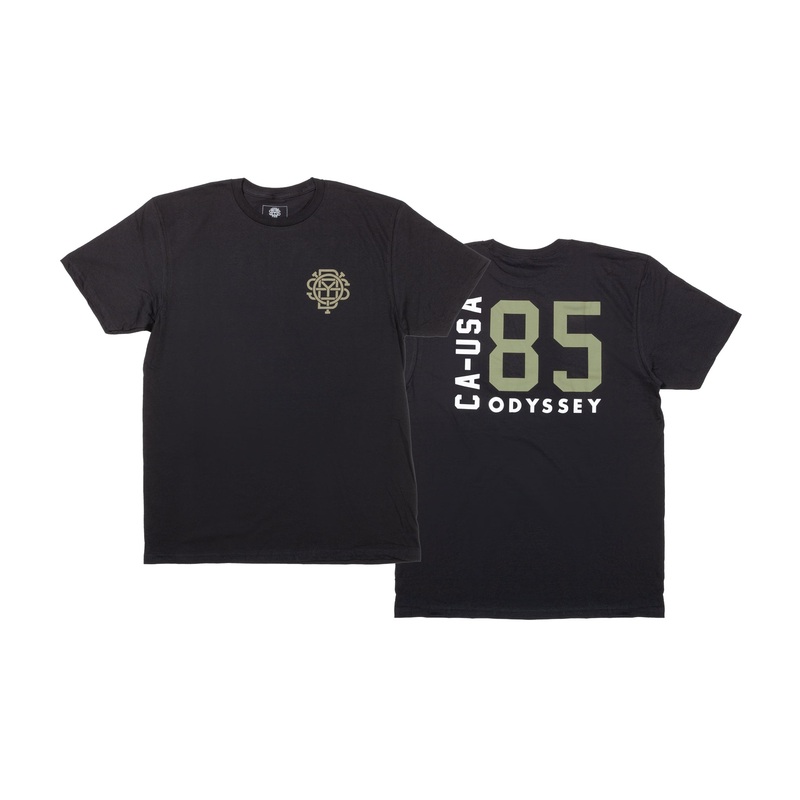Odyssey Import Tee (Black with Olive Ink) X-Small