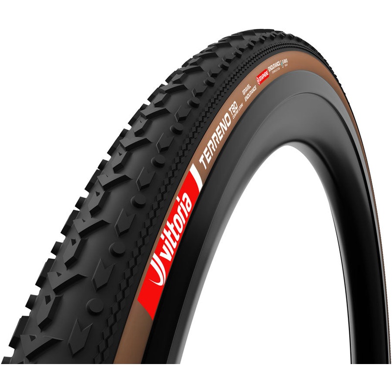 Vittoria Terreno T80 Coarse Loose Tire – 700 x 40 Tubeless Folding BLK/Brown Gravel Endurance Graphene G2.0
