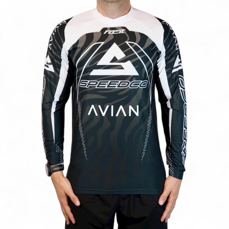 Speedco/Avian BMX Race Jersey-Black/Grey Youth Small