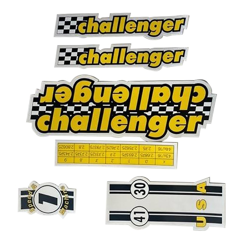 CHALLENGER 90’S FRAME STICKERS YEL/BLK