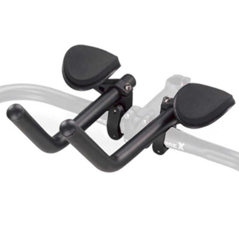 Q2 Aero Bars,Clip On,Ski-Bend Blk,6061-Alloy,Fits 31.8-25.4 Team Aero Q2 Handlebars NA Black