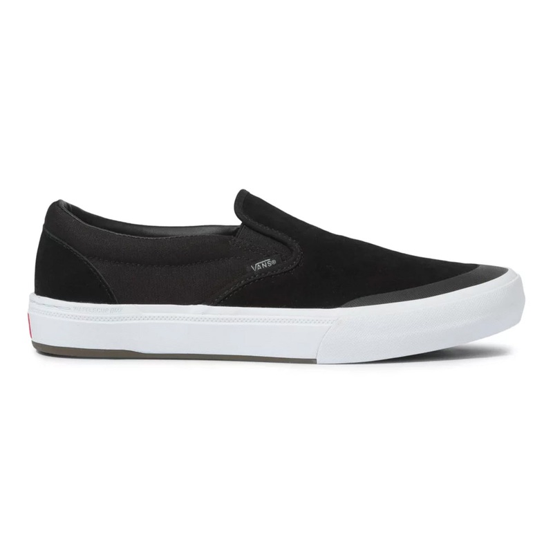 Vans Skate Slip-On BMX Shoes-Black/Gray/White 10