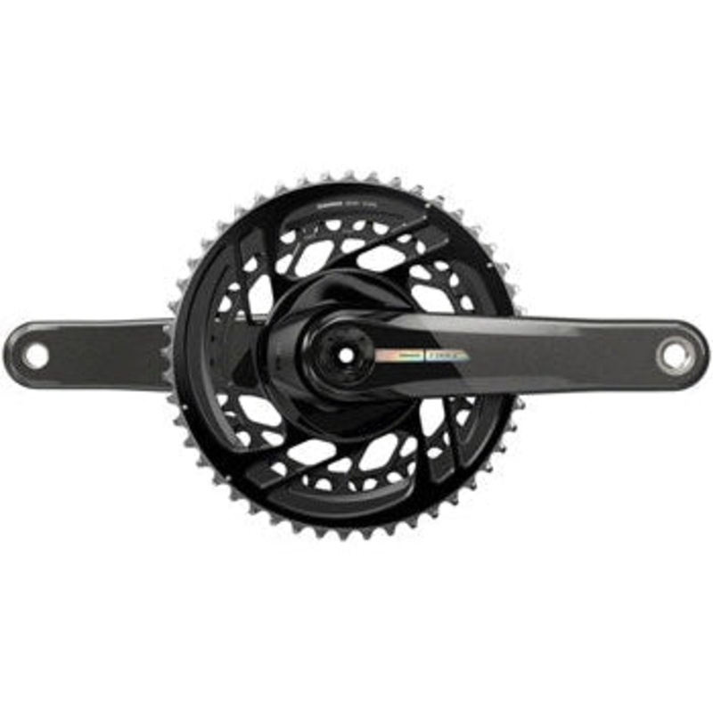 Force Bicycle Crankset – 170mm, 2x 12-Speed, 48/35t, Direct Mount, DUB Spindle Interface, Iridescent Gray, D2