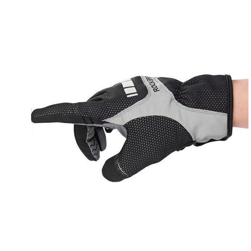 ROCKBROS Winter Touch Screen Gloves Snowboard GlovesThermal Glove waterproof-S173BGR S Black gray