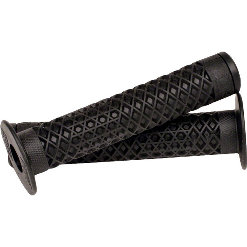 Cult Vans Waffle BMX Grips w/ Bar Ends – Flanged – Black – USA Made