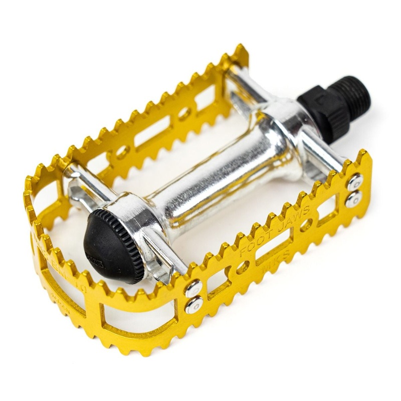 MKS BM-10 Foot Jaws BMX Cage Pedals – 9/16″ – Gold