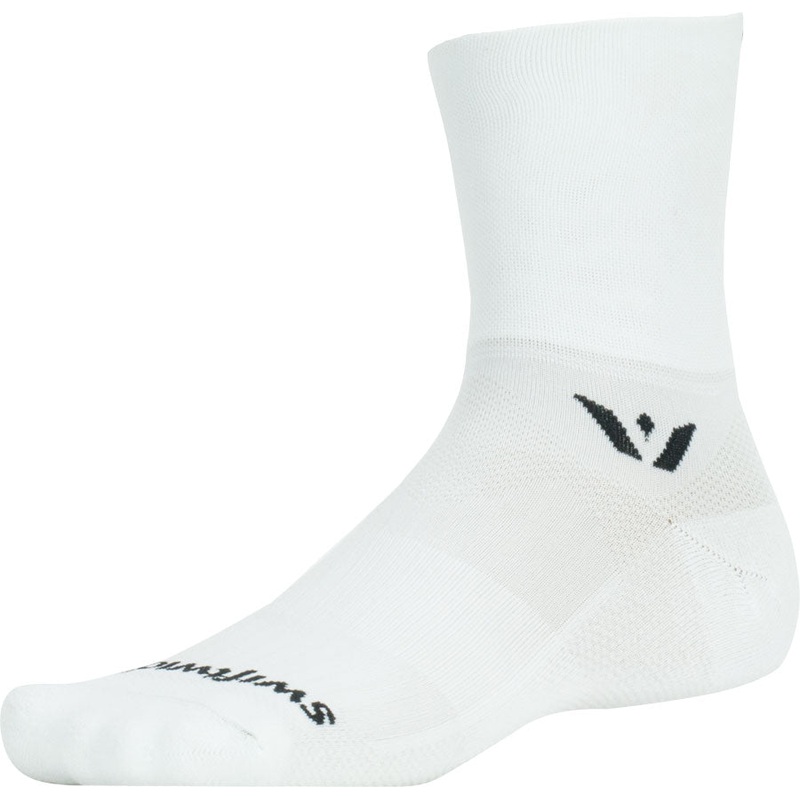 Swiftwick Aspire Quarter Crew Socks – 4″ White X-Large